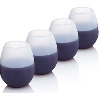 reusable collapsible foldable silicone wine coffee cup set of 4
