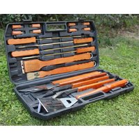 Portable BBQ Tools 18 piece BBQ Tool Set BBQ Accessories Kit Tools Kit with Storage Box for Sale