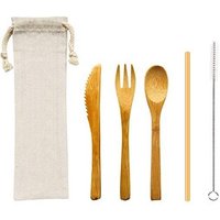 Bamboo Wooden Travel Utensils with Pouch for Camping Travel Picnic Office or Home Fork Spoon Chopsticks