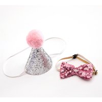 Pet Christmas Hat Bowtie Cats Dogs