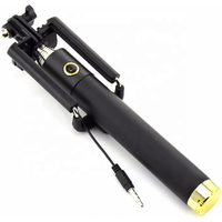New cheap Price Extendable Folding Wired Selfie Stick Mini Monopod Compatible with Android and IOS