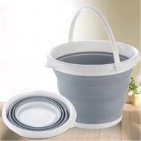 2019 10L cheap plastic water bucket Space Saving silicone rubber buckets for Washing Dishes and Camping, Hiking and Home