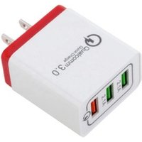 5V 2.1A QC3.0 US Plug Portable Mobile Phone 3 Port USB Travel Wall Adapter Charger