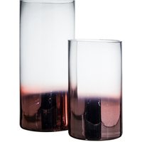 Transparent Cylinder Rose Gold Glass Vase Weddings