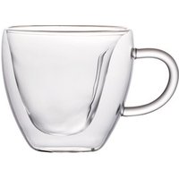 Eco Friendly Heart Shape Double Wall Glasses Handle