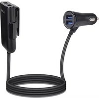 Free Sample Hot selling 36W 8A 4 ports USB car charger for back seat passenger car charger