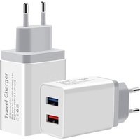 Customize Logo US EU plug AC Power Adapter 2 port 5V 2.4A Portable Home Travel Dual USB Wall Phone Charger