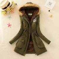 Plus Winter Parka Fur Collar