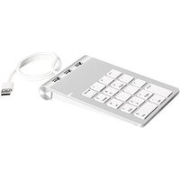Cateck Aluminum Finish USB Numeric Keyboard with USB Hub Combo for i Mac, M acBooks, PCs and Laptops