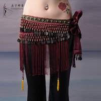 Tribal Belly Dance Hip Scarf Beads Coins