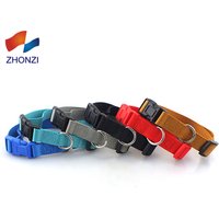 Pet Accessory Solid Color 4 Adjustable Size Dog Collar For Small Large Dog