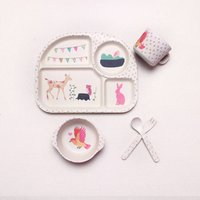 Eco Friendly Bamboo Fibre 5 Piece Dinner Set