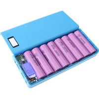 Plastic 8x18650 Portable Power Bank Case External Backup Battery Shell Travel Pack Charger Box USB Ports