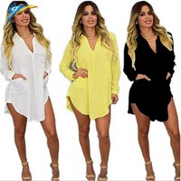 Plus Chiffon Blouse Long Sleeves