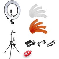 18inch RL-18 photo led ring light dimming brightness camera/studio/video photography lights lamp 5500k with mirror