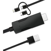 Android Type-c light ning MiraScreen HDTV Cable USB to HD MI Adapter 1080P For HDTV