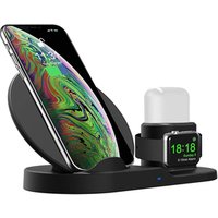 3 in 1 Wireless Charging Station for Air pods, 10W Qi Fast Wireless Charger Dock Holder for Qi-Enabled Devices
