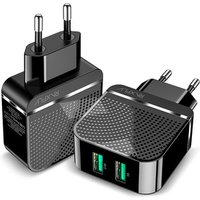 Free Shipping 2.4A Max Dual Ports USB Phone Charge Wall Travel RAXFLY 100-240V Charging Fast Phone Charger