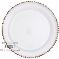 Beaded Glass Charger Plate Weddings