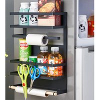 new design Amazon hot sale new product towel shelf large size Fridge rack kitchen fridge magnetic storage rack