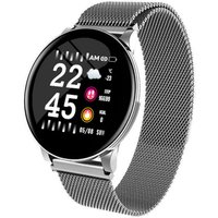 New arrivals stainless steel round screen sport health waterproof smart watch for iPhones & Android