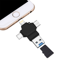 4 in 1 OTG phone usb flash drive type C Micro USB Micro TF Card reader for Android ipad/iphone MacBook OTG TF SD reader