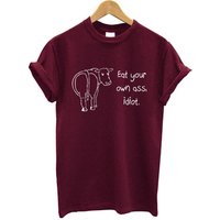 Funny Graphic Printed Vegan Cotton T Shirt