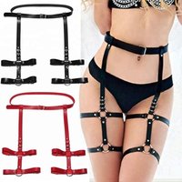 Punk Leather Body Chain Garter Belt