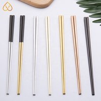 OEM Bulk Custom Luxury Metal 304 Stainless Steel Reusable Chopsticks