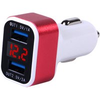 Consumer ElectronicCar Accessories 12V Led Display Mobile Phone Dual USB Car Battery Charger