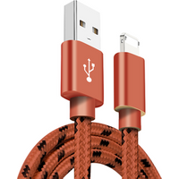 2019 New arrival 2 in 1 nylon braided fast charging USB charging cable for iPhone and Android with patent