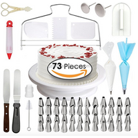 Wholesale 73 Pieces Plastic Rotating Cake Decorating turntable set, Cake Decorating Supplies Kits Tools with Pastry Bags