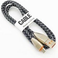 High quality zinc alloy 2.4A fast charging nylon type c usb data sync cable line for Android s8 and mobile phone