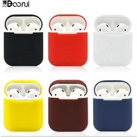 BOORUI Earphone Soft Silicone Cases Shockproof Cover for Earphones Ultra Thin Air Pods Protector Case with varied Colors