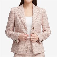 s Tweed 3 Button Blazer Suit Skirt