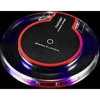 Cheap 2018 qi fast wireless charger for smart mobile phone Crystal LED wireless car charger