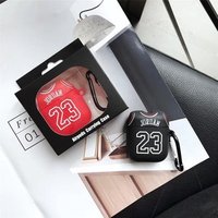 Best Selling Jordan NO. 23 Silicone Case for Airpods Protective Soft Cover Skin Case for 2 & 1