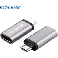 ULT-unite Hot Selling Aluminum Alloy Micro USB Male to USB Type C Female Adapter Converter