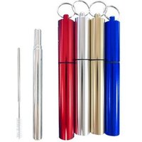 FDA Certified 21cm Stainless Steel Telescopic Drinking Straw