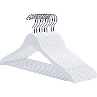 Promotional high quality wholesale white wood shirt dress suit pants clothes hanger