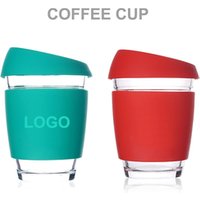Borosilicate Glass Coffee Cup Silicone Lid