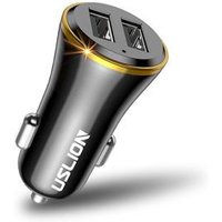 Free Shipping USLION USB Car Charger Dual Ports USB Charger For iPhone Mobile Phone Charger For Samsung
