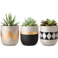 Cement Material Round Shape Concrete Plant Pot For Sale