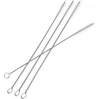 Customized Size Supported Straw Cleaning Brush Stainless Steel Bristle Cleaner Nylon Coconut Straw Brush