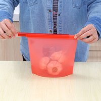 1L In stock Hot sell on Amazon reusable silicone food bag online shopping seal storage bag