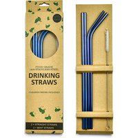 FDA Approved 10.5" Blue Stainless Steel Drinking Straws For 20 oz 30 oz Tumbler