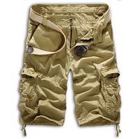 Loose Fit Camouflage Cargo Shorts