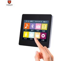 CH1866 Stereo Smart Home Sound System 4x25w 3.5inch Blue tooth Touch Screen In wall amplifier