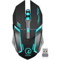 Built-in Battery Noiseless Click USB 6D 2.4Ghz Gaming Wireless Rechargeable Mouse
