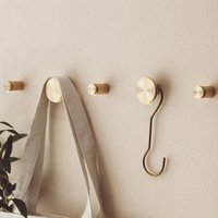 Nordic wall decoration American coat hook coat gold brass hook HK-025